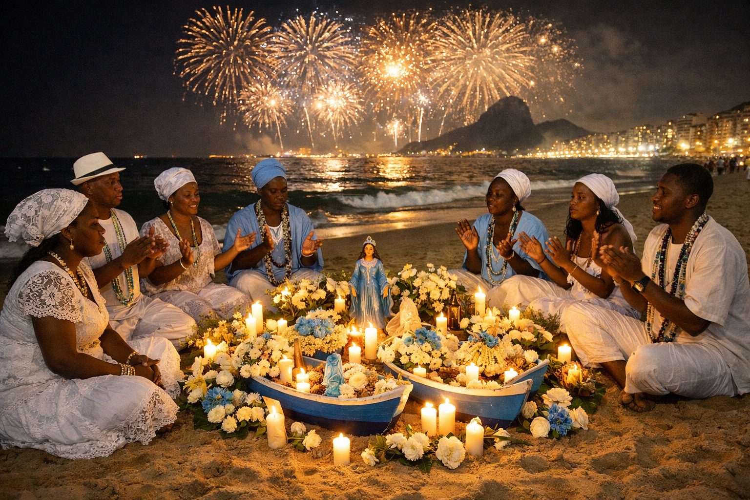 festa candomblé umbanda réveillon praia