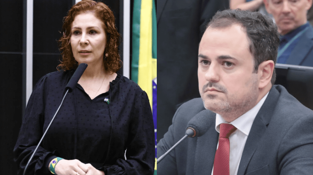 Glauber Braga e Carla Zambelli